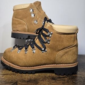 Vintage Montblanc Men's Sz 9 Hiking Boot Suede Mountaineering